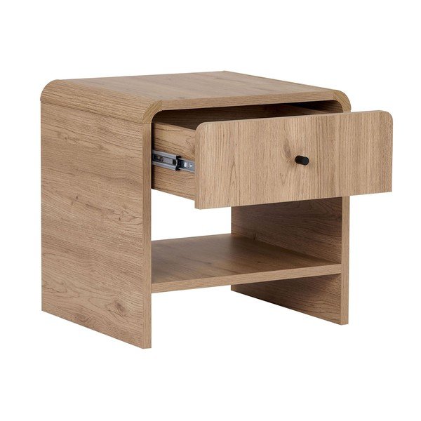 Noční stolek v dekoru dubu ve světle přírodní barvě Parila – Nordure-image-4
