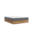 Boxspring postel s úložným prostorem v šedo-přírodní barvě 160x200 cm Faro – Maison de Rêve
