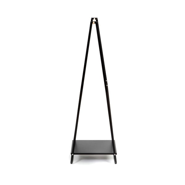 Černý stojan na oblečení s poličkou Compactor Portant Blanc-image-4