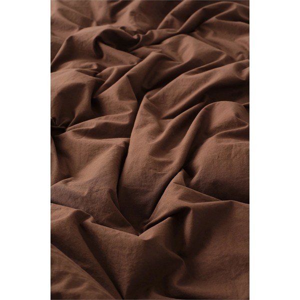 Hnědé povlečení na jednolůžko z bio bavlny 150x200 cm Juliette – Ellos Home-image-2