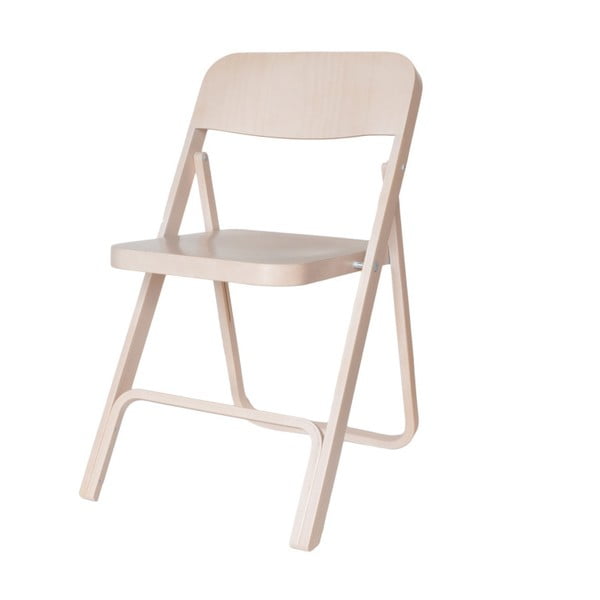Bílá dřevěná skládací židle Hawke&Thorn Stanton