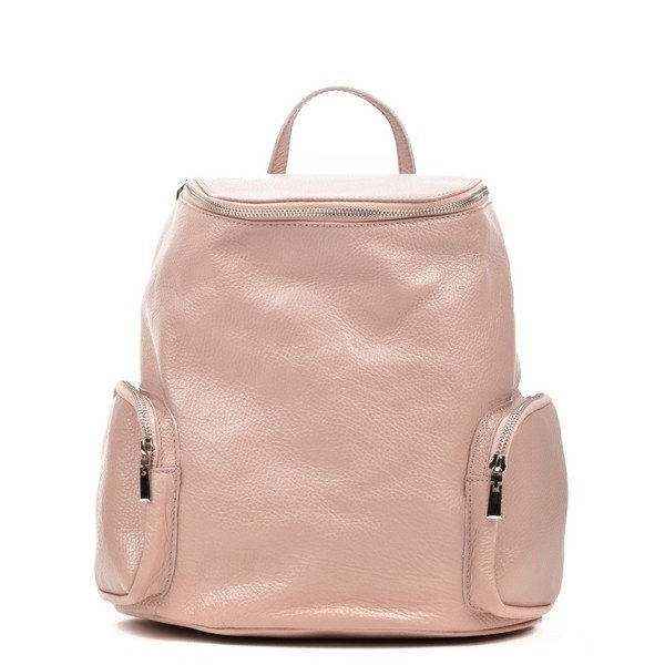 Růžový kožený batoh Luisa Vannini Kuhma