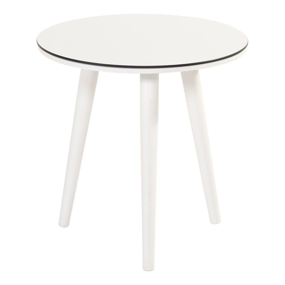 Bílý zahradní odkládací stolek Hartman Sophie, ø 45 cm
