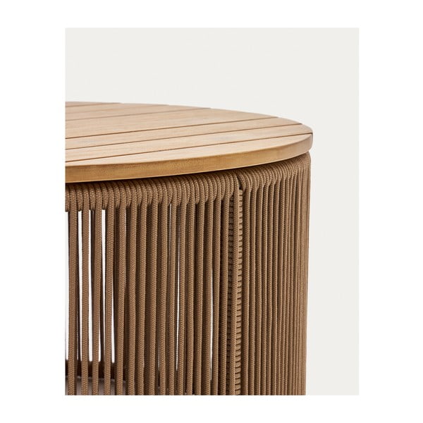 Kulatý zahradní odkládací stolek s deskou z akácie ø 70 cm Dandara – Kave Home-image-4