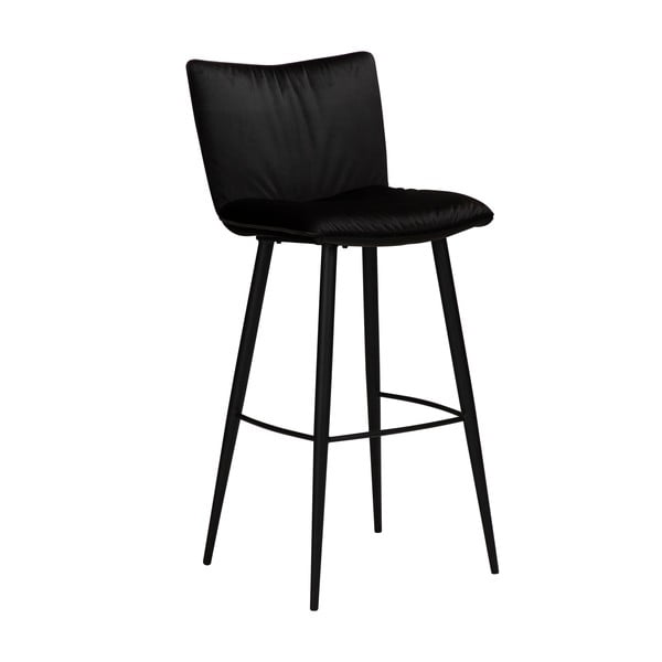 Černá sametová barová židle DAN-FORM Denmark Join, výška 93 cm