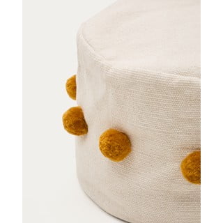 Taburet v hořčicové barvě/béžový Manua – Kave Home