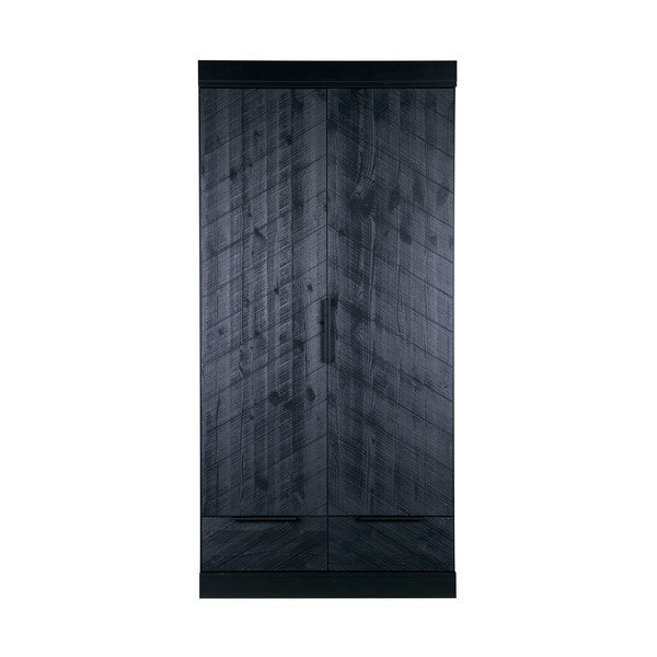 Černá dřevěná skříň WOOOD Herringbone, výška 195 cm-image-4
