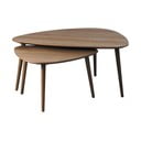 Hnědé konferenční stolky v dekoru dubu v sadě 2 ks 70x100 cm Adda – Unique Furniture