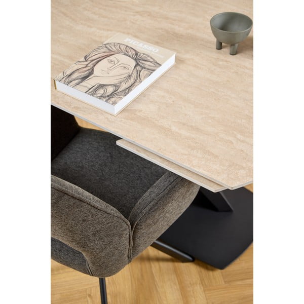 Tmavě šedé jídelní křeslo s područkami Graham – Actona-image-2