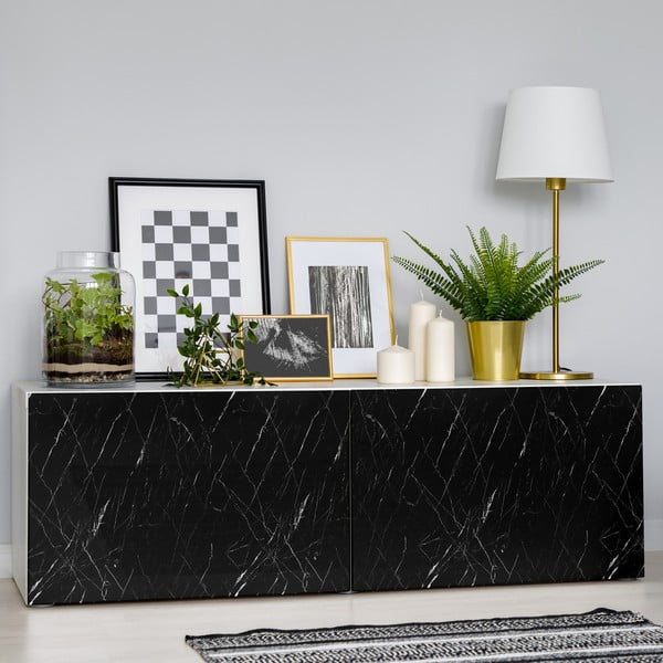 Samolepka na nábytek 200x60 cm Black and White Marble – Ambiance-image-1