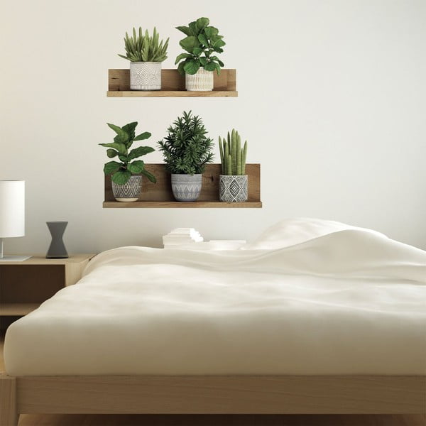 Samolepka na zeď 60x35 cm 3D effect Green Plants – Ambiance-image-1