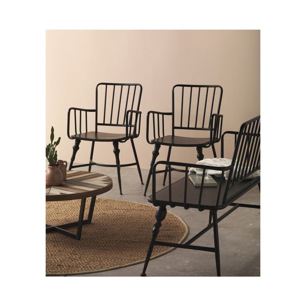 Černá kovová lavice Geese Gap-image-2