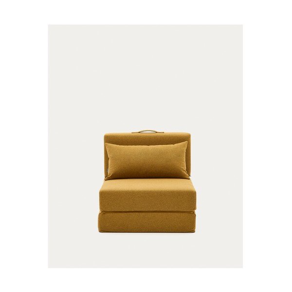 Rozkládací křeslo v hořčicové barvě Arty – Kave Home-image-2