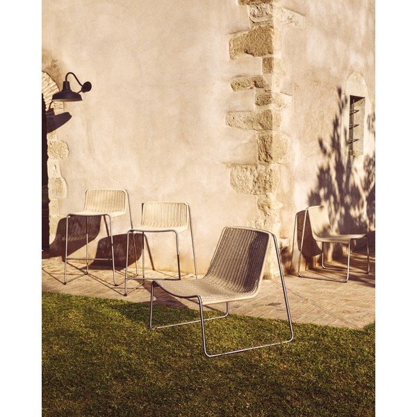 Béžové zahradní křeslo Tavari – Kave Home-image-3