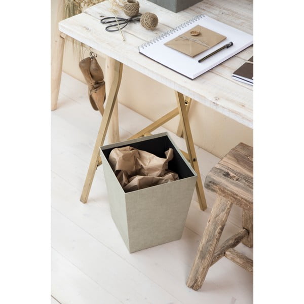 Béžový odpadkový koš Sofia Canvas Paper Laminate – Bigso-image-2