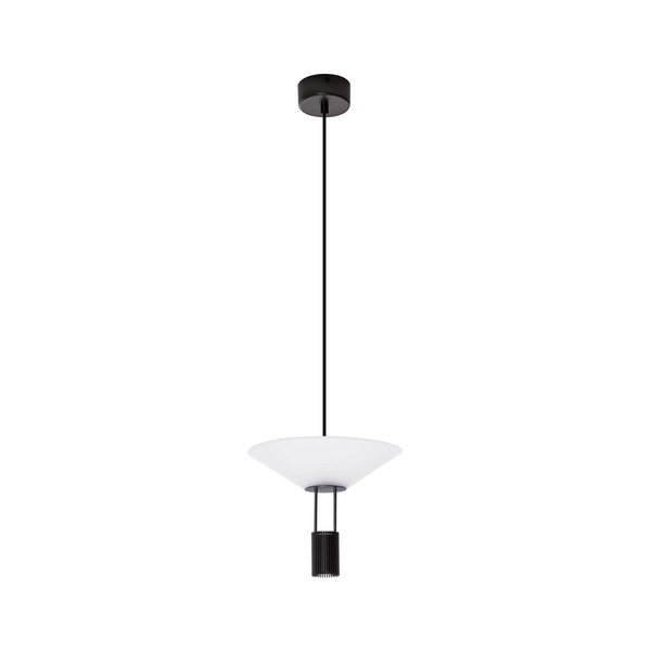 Matně černé hliníkové LED závěsné svítidlo se stínidlem z akrylového skla ø 22 cm Anafi – Nova Luce