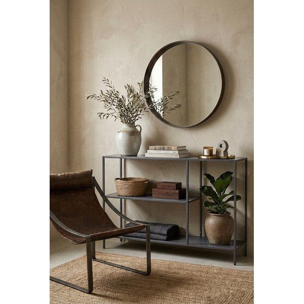 Šedý ocelový konzolový stolek 30x120 cm Acero – Premier Housewares-image-2