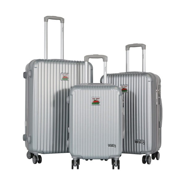 Sada 3 šedých cestovních kufrů LULU CASTAGNETTE Darwin