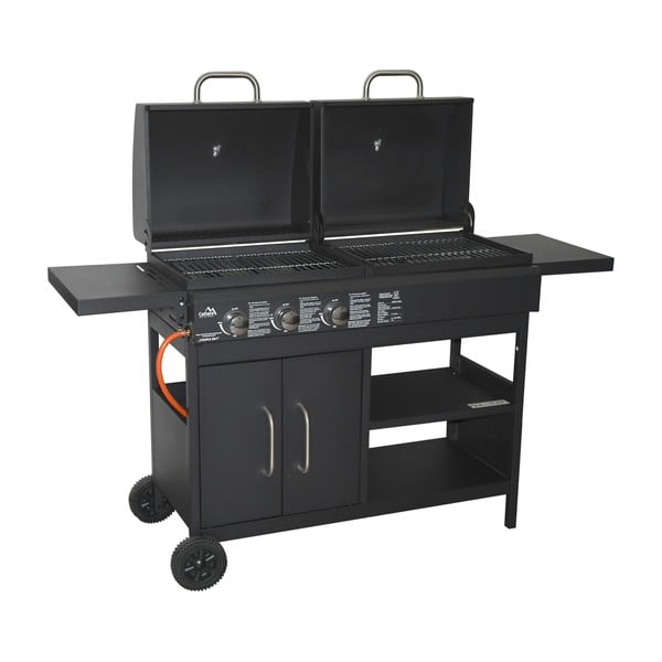 Plynový/na dřevěné uhlí gril Couple - Cattara-image-2