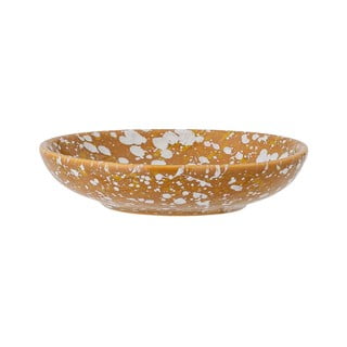 Oranžovo-bílý kameninový dezertní talíř Bloomingville Carmel, ø 11 cm