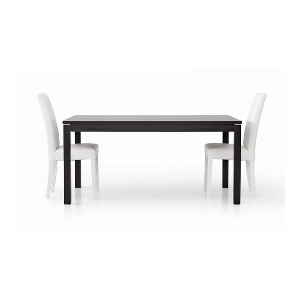 Tmavě hnědý dřevěný rozkládací jídelní stůl Castagnetti Are, 160 cm