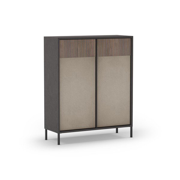 Antracitovo-světle hnědá skříňka 106x130 cm Amalia – Marckeric-image-3