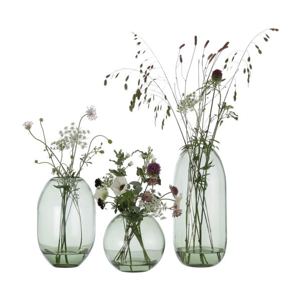 Zelená skleněná váza A Simple Mess Hedge, výška 18 cm-image-2