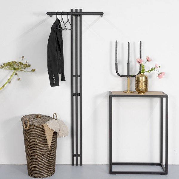 Černý kovový nástěnný věšák 65 cm Senza – Spinder Design-image-1
