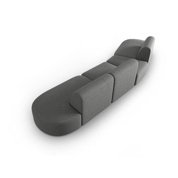 Šedá žinylková pohovka levý roh 428 cm Paolo – Milo Casa-image-3