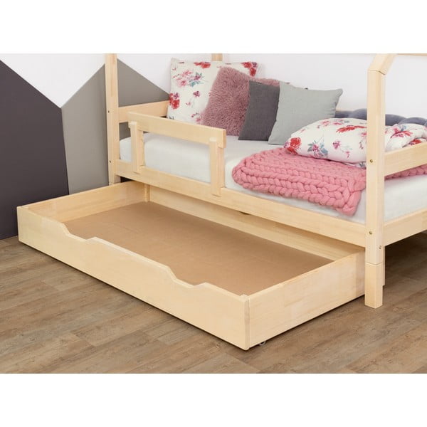 Bílý šuplík pod postel s roštem a plným dnem Benlemi Buddy, 90 x 180 cm-image-2