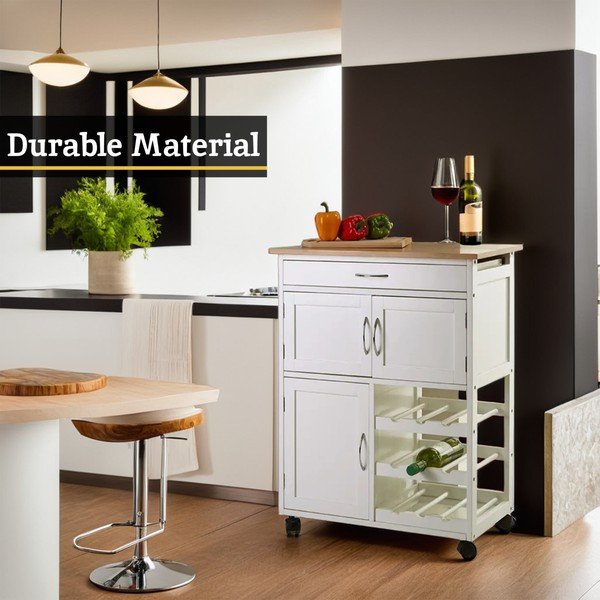 Bambusový servírovací stolek na kolečkách 37x67 cm Harlow – Premier Housewares-image-2