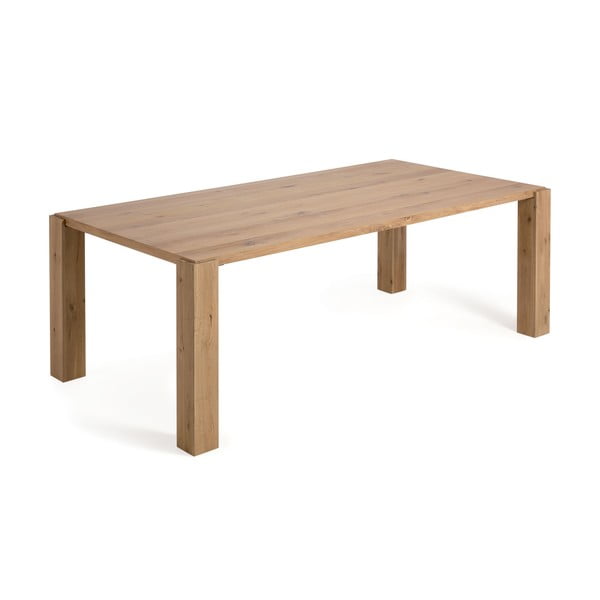 Jídelní stůl v dekoru dubu v přírodní barvě 110x220 cm Deyanira – Kave Home-image-2