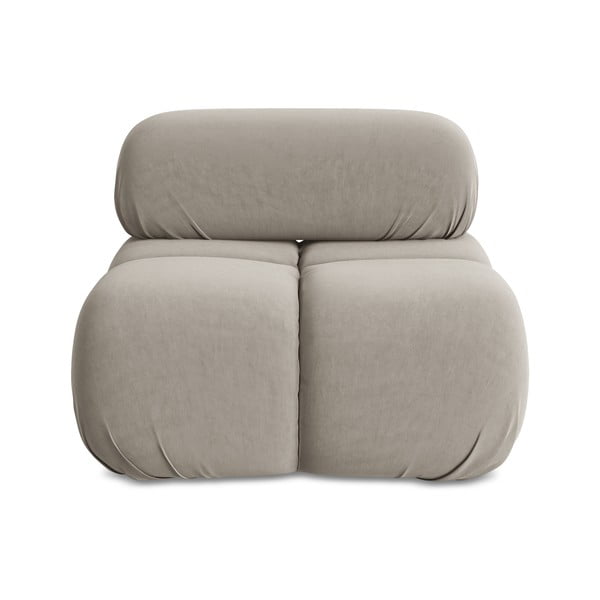 Béžový sametový modul pohovky Lokua – Makamii