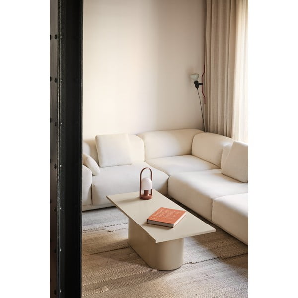 Krémový konferenční stolek 50x111 cm Totem – Teulat-image-1