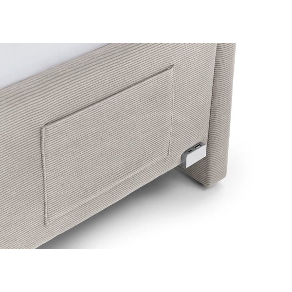 Béžová čalouněná rohová dětská postel bez roštu 140x200 cm Cool – Meise Möbel-image-4