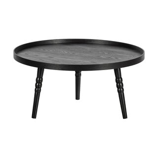 Černý konferenční stolek WOOOD Ponto, ø 75 cm