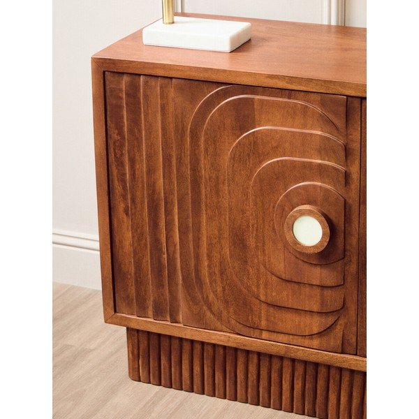 Komoda z mangového dřeva v tmavě přírodní barvě 40x75x116 cm Sangar – Premier Housewares-image-2