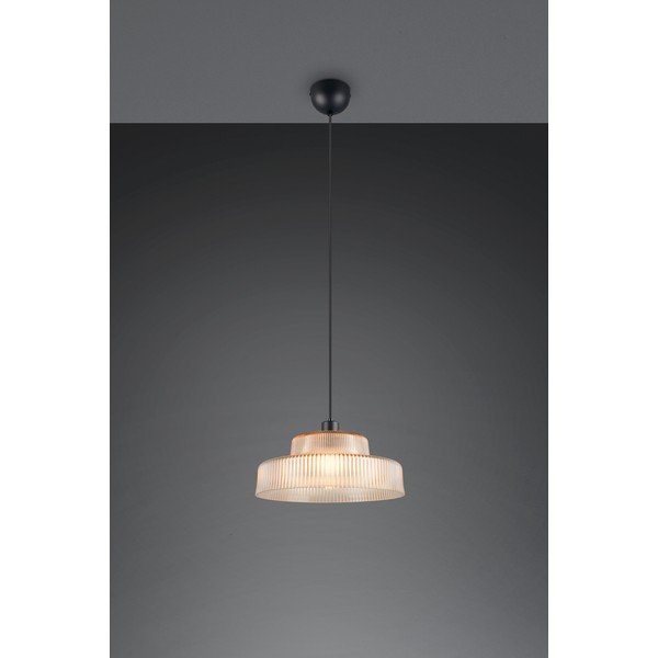 Jantarové závěsné svítidlo se skleněným stínidlem ø 35 cm Abella – Reality-image-1