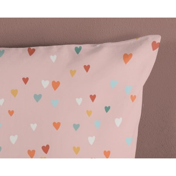 Růžové/béžové bavlněné dětské povlečení do postýlky 100x135 cm Louie – Good Morning-image-3