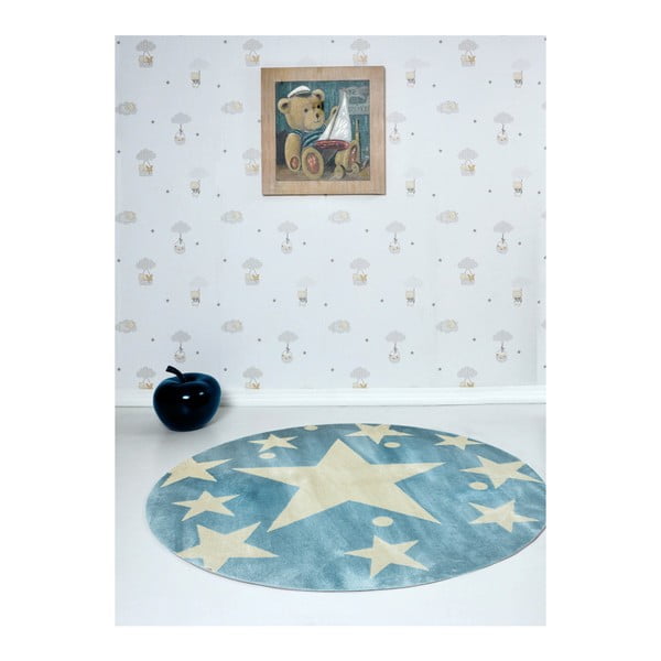 Dětský koberec Stars Sky Azul, ⌀ 150 cm