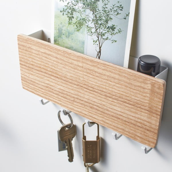 Bílý nástěnný věšák na klíče YAMAZAKI Rin-image-2