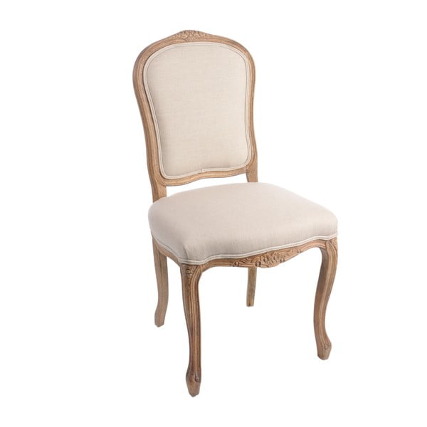 Hnědá židle Louis XV, béžová
