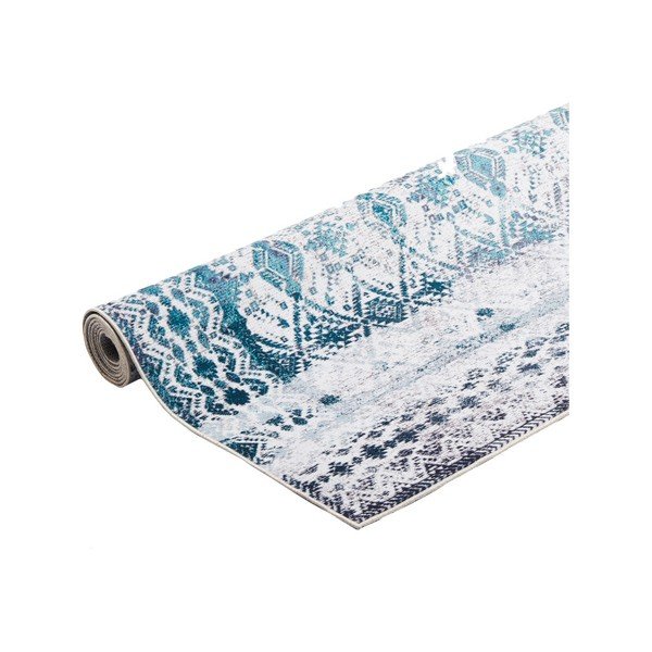 Světle modrý koberec Floorita Kilim, 80 x 150 cm-image-3