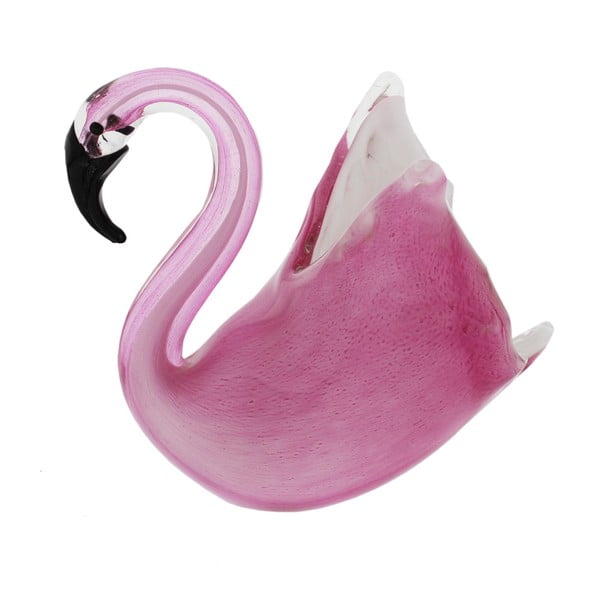 Růžová dekorativní skleněná soška Sophia Ladies Gifts Swan