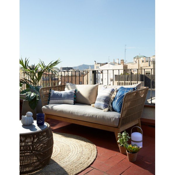 Béžová třímístná pohovka Kave Home Bellano-image-1