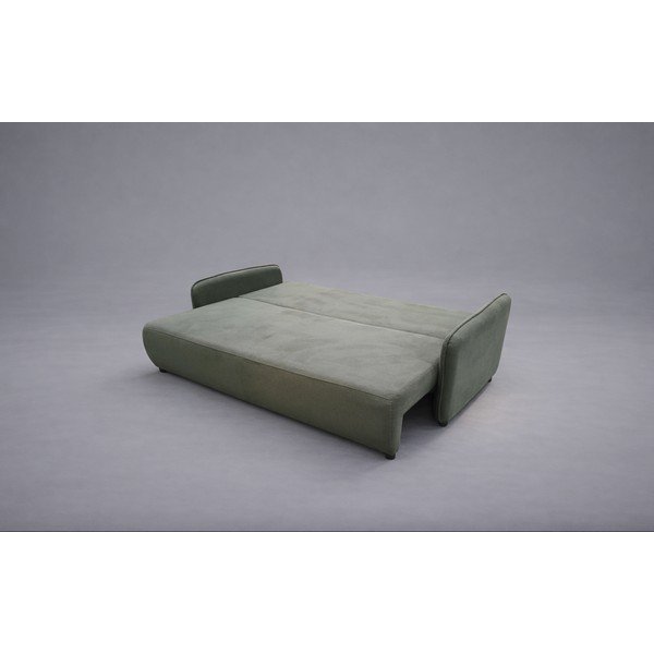 Zelená rozkládací/s úložným prostorem pohovka 216 cm Nanea - II. jakost – Makamii-image-3