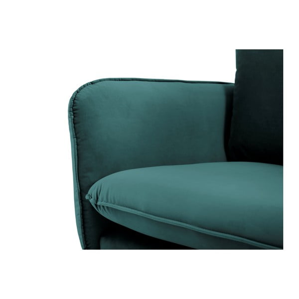 Petrolejově zelená sametová pohovka Cosmopolitan Design Vienna, 160 cm-image-4