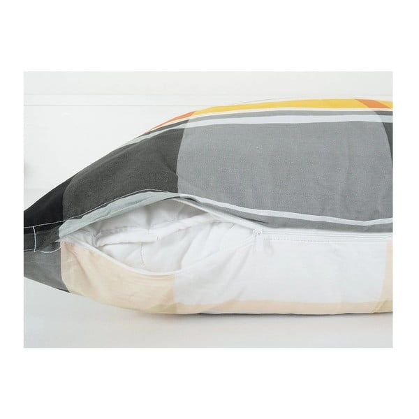 Oranžové krepové povlečení na jednolůžko 140x200 cm Orabge Kube – B.E.S.-image-2