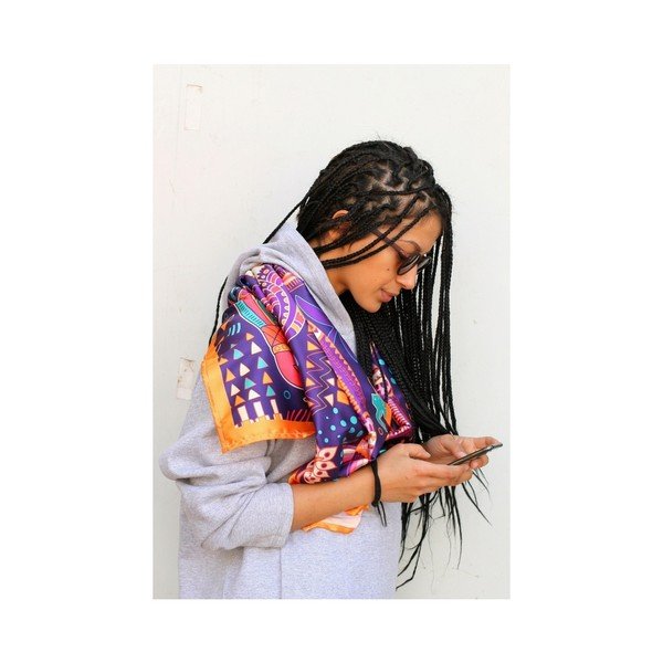 Dámský šátek Madre Selva Electric Animals, 70 x 50 cm-image-1