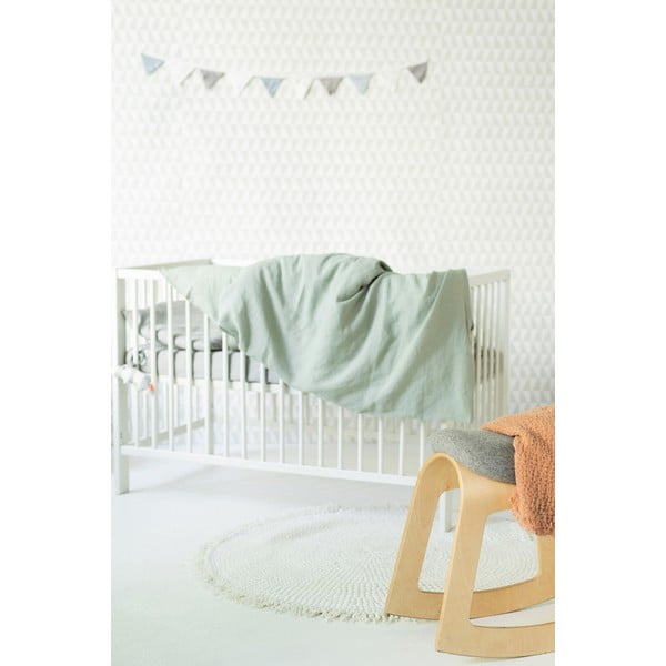 Dětské zelené lněné povlečení Linen Tales Nature, 70 x 100 cm-image-3